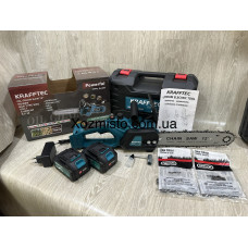 Акумуляторна пила 12 дюймів Krafftec Німеччина [52V 6Ah / 2500 Вт / 2 акумулятори] з автоматичним мастилом 1 шини 3 цепа Гарантія 3 роки