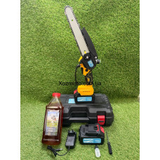 Мініакумуляторна ланцюгова пила Krafftec Germany PRO DCM195HN, безщіткова електропила 48 V 6.0 Ah (шина 20 см) олива в подарунок