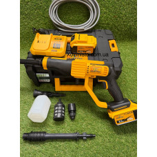 Безщіткова акумуляторна мийка високого тиску Krafftec Germany PRO (48V 8Ah 45 Бар) Ручна автомийка + 2 АКБ та насадки жовта Безщіткова акумуляторна мийка високого тиску Krafftec Germany PRO (48V 8Ah 45 Бар) Ручна автомийка + 2 АКБ та насадки жовта